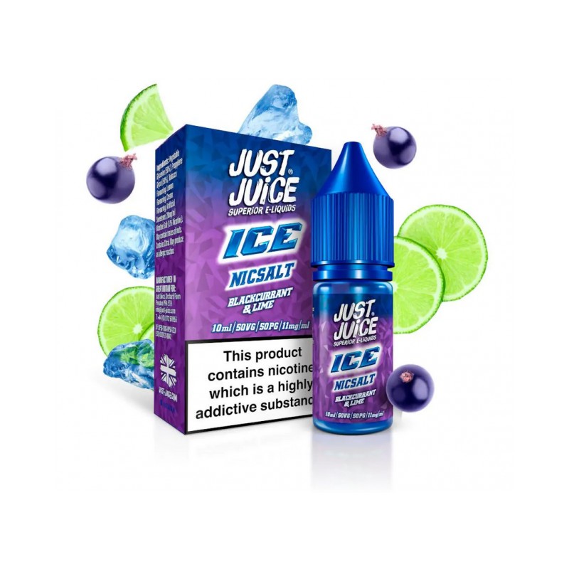 Just Juice Ice Salts - Blackcurrant Lime 20mg 10ml | BigVapoteur