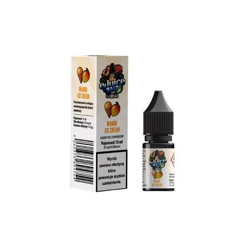 Liquid EJUICE Salt 20mg 10ml - Mango Ice Cream | Bigvapoteur