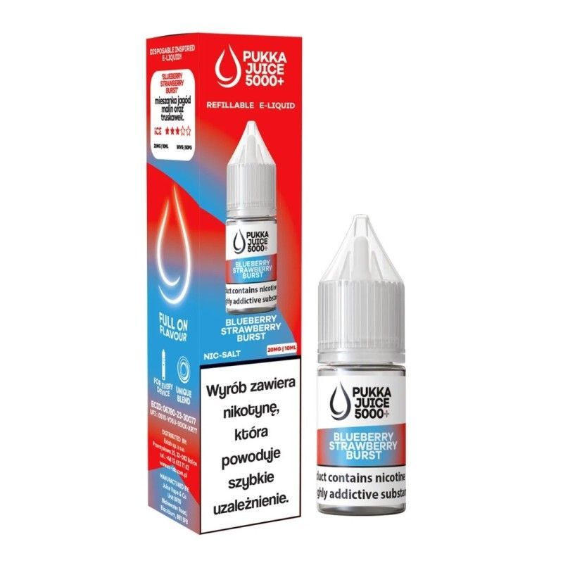 Liquid Pukka Juice 5000 Sel - Explosion de Myrtille et Fraise 20mg | Bigvapoteur