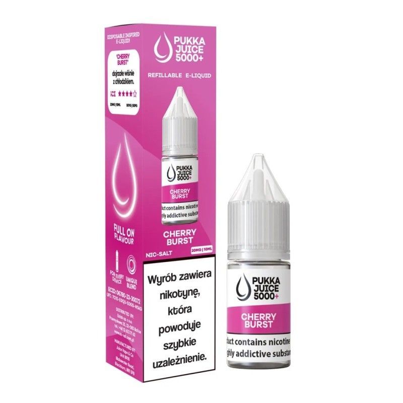 Pukka Juice 5000 Salt Liquid - Cherry Burst 20mg | Bigvapoteur