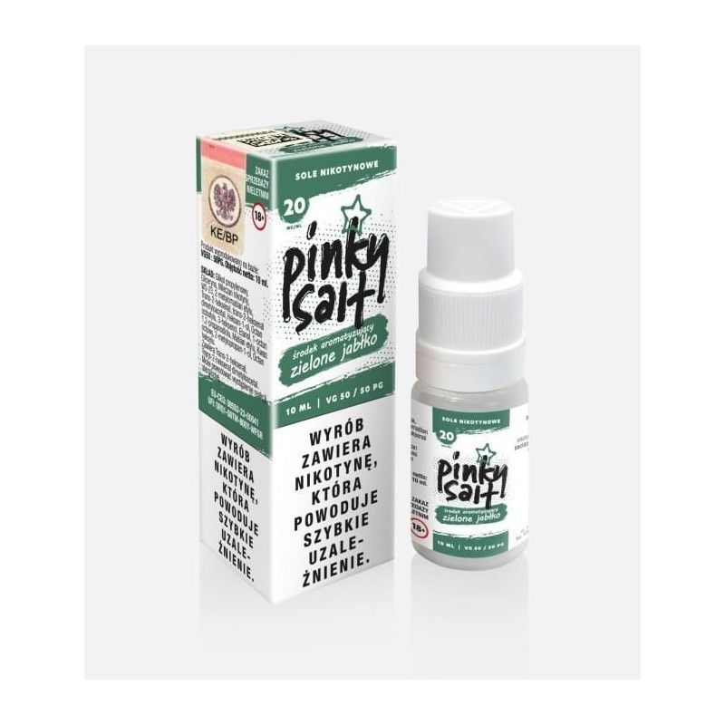 Liquid Pinky Vape Salt - 10ml Zielone Jabłko 20mg | Bigvapoteur