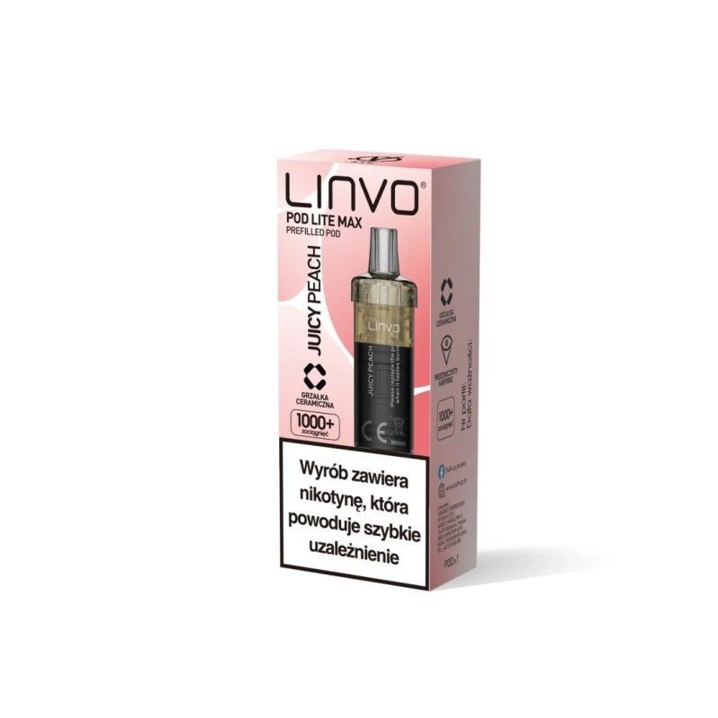 Cartouche Vbar Linvo Pod Lite MAX - Pêche Juteuse 20mg | Bigvapoteur