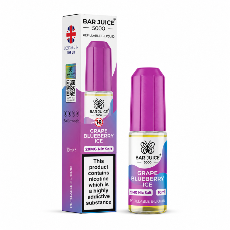 Liquid Bar Juice 5000 10ml - Grape Blueberry Ice 20mg | BigVapoteur