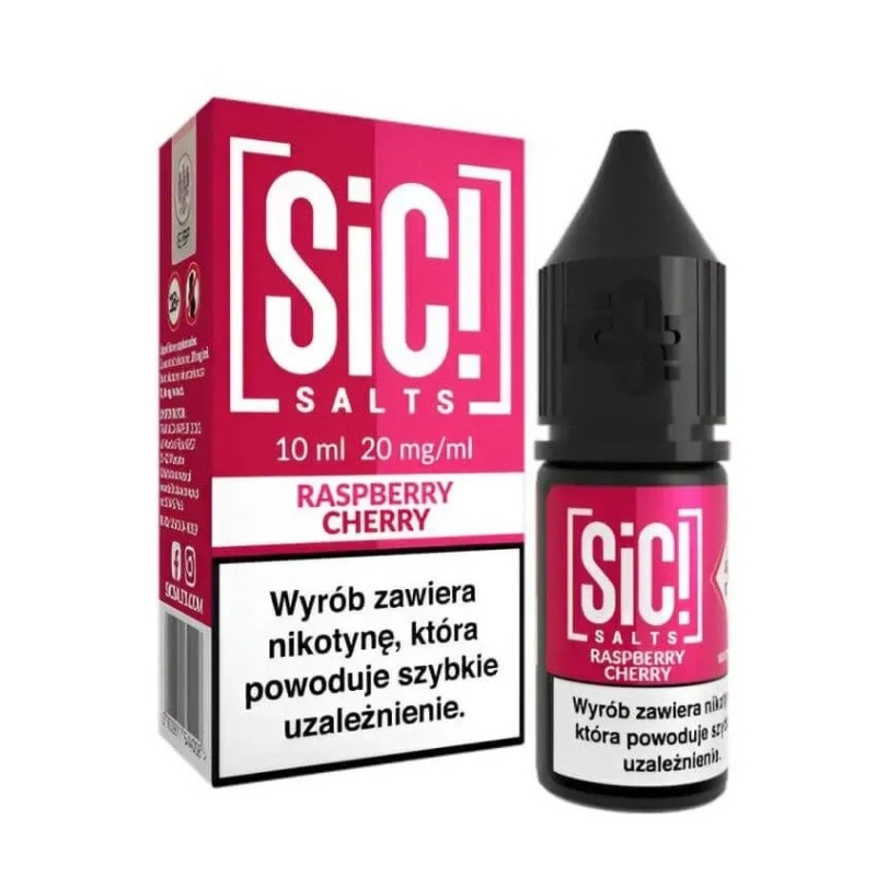 Liquid Sic Salts 10ml - Raspberry Cherry 20mg | BigVapoteur