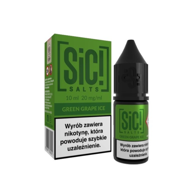 Liquid Sic Salts 10ml - Green Grape 20mg | BigVapoteur