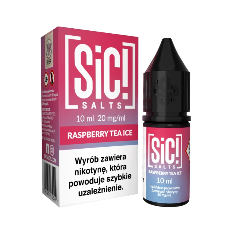 Liquid Sic Salts 10ml - Raspberry Tea Ice 20mg | BigVapoteur