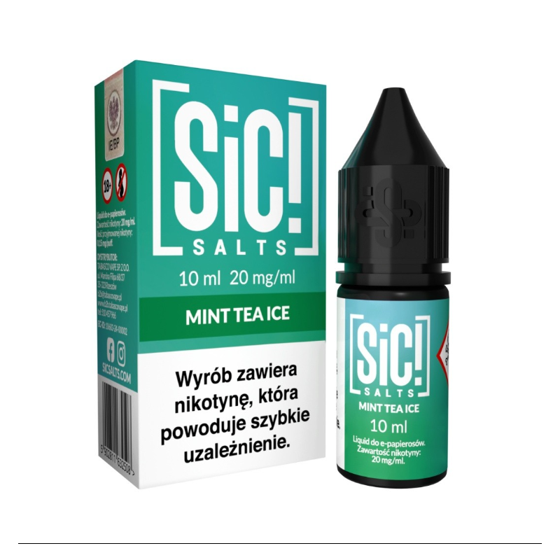 Liquid Sic Salts 10ml - Mint Tea Ice 20mg | BigVapoteur