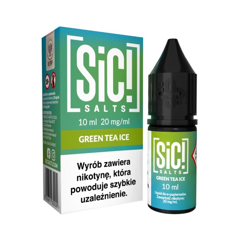 Liquid Sic Salts 10ml - Green Tea Ice 20mg | BigVapoteur