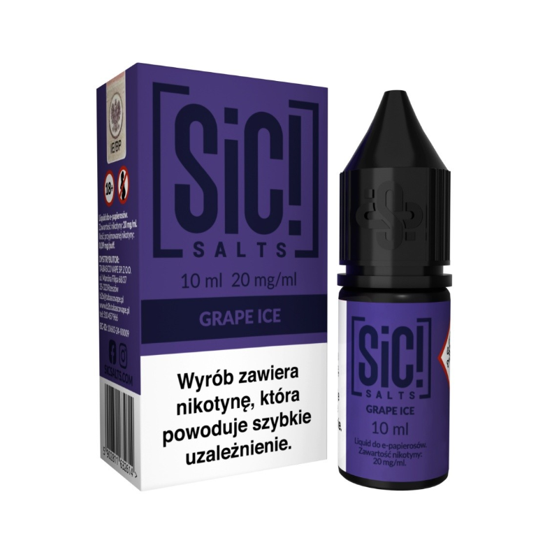 Liquid Sic Salts 10ml - Grape Ice 20mg | BigVapoteur