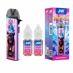 JNR JPuff 47K Black Dragon Ice 20mg Puff Kit + 2 Salt E-Liquids 10ml | BigVapoteur