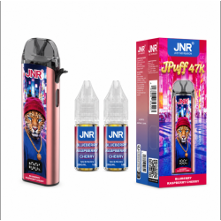 JNR JPuff 47K Blueberry Raspberry Cherry 20mg Puff Kit + 2 Salt E-Liquids 10ml | BigVapoteur