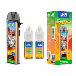 JNR JPuff 47K Watermelon Mango Peach 20mg Puff Kit + 2 Salt E-Liquids 10ml | BigVapoteur