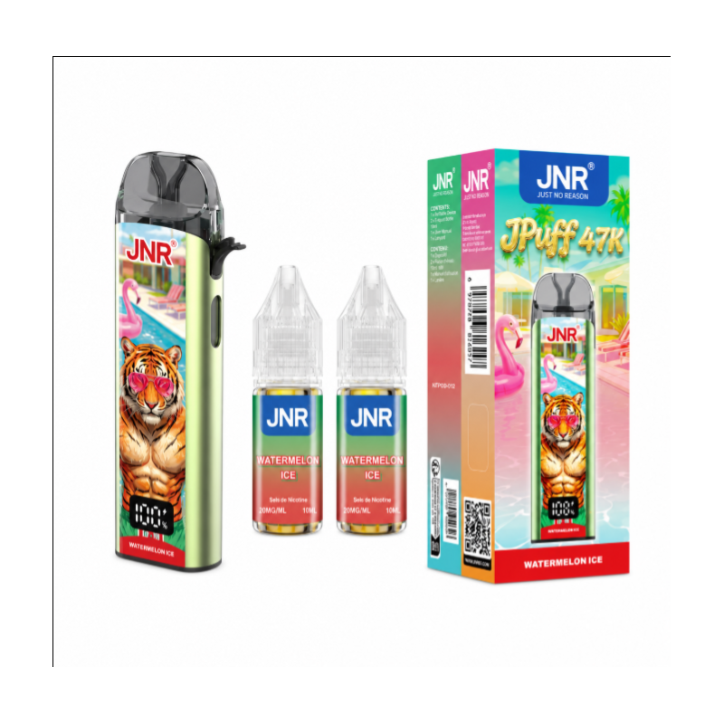 Zestaw Puff JNR JPuff 47K Watermelon Ice 20mg + 2 Liquidy Salt 10ml| BigVapoteur