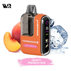 RandM Tornado X White Rabbit 25K Juicy Peach Ice 20mg Puff Kit + 2 Salt E-Liquids 10ml