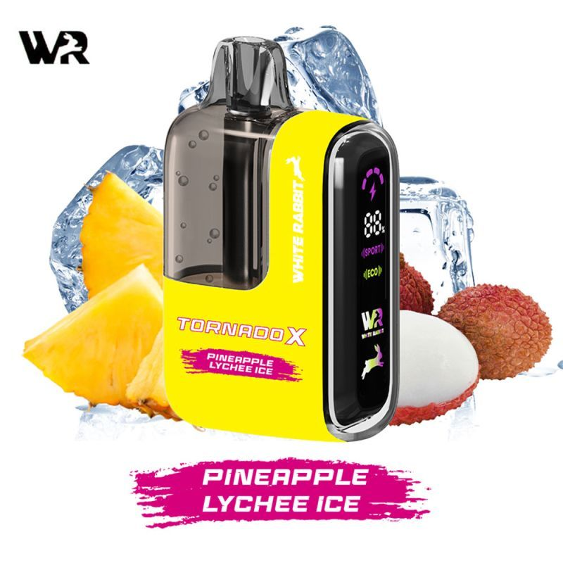 RandM Tornado X White Rabbit 25K Pineapple Lychee Ice 20mg Puff Kit + 2 Salt E-Liquids 10ml | BigVapoteur