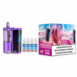 Zestaw Puff JNR Meteorite 100K Cherry Ice 20mg + 4 Liquidy 10ml | BigVapoteur