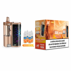 Zestaw Puff JNR Meteorite 100K Strawberry Bull 20mg + 4 Liquidy 10ml | BigVapoteur