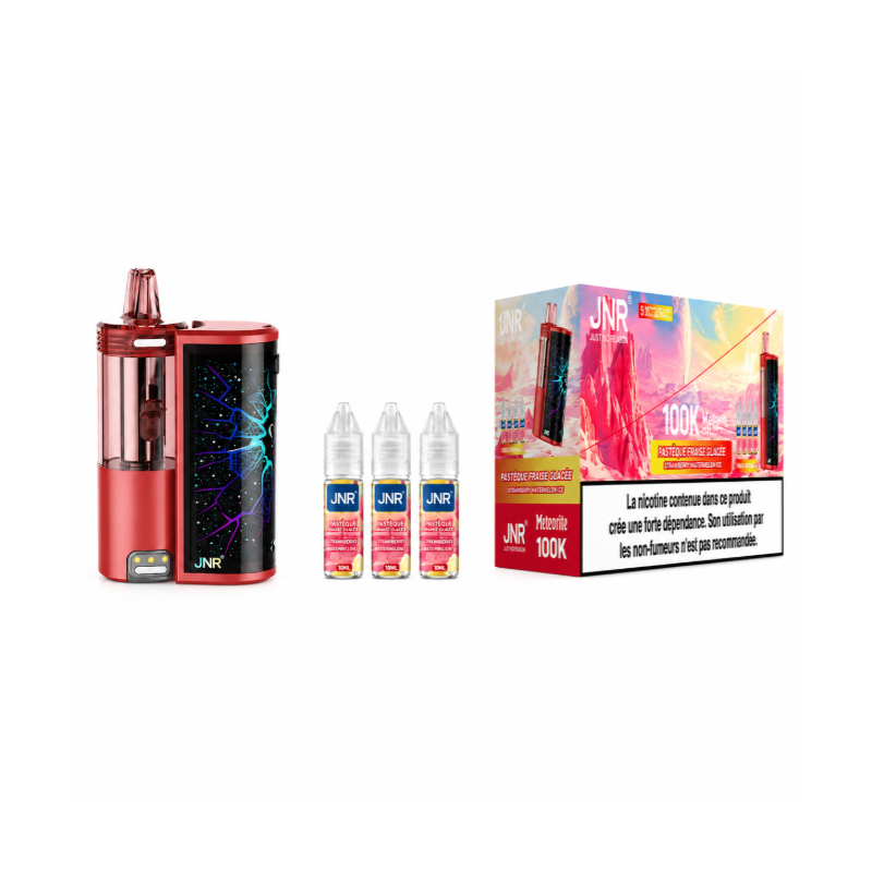 Zestaw Puff JNR Meteorite 100K Strawberry Watermelon Ice 20mg + 4 Liquidy 10ml | BigVapoteur