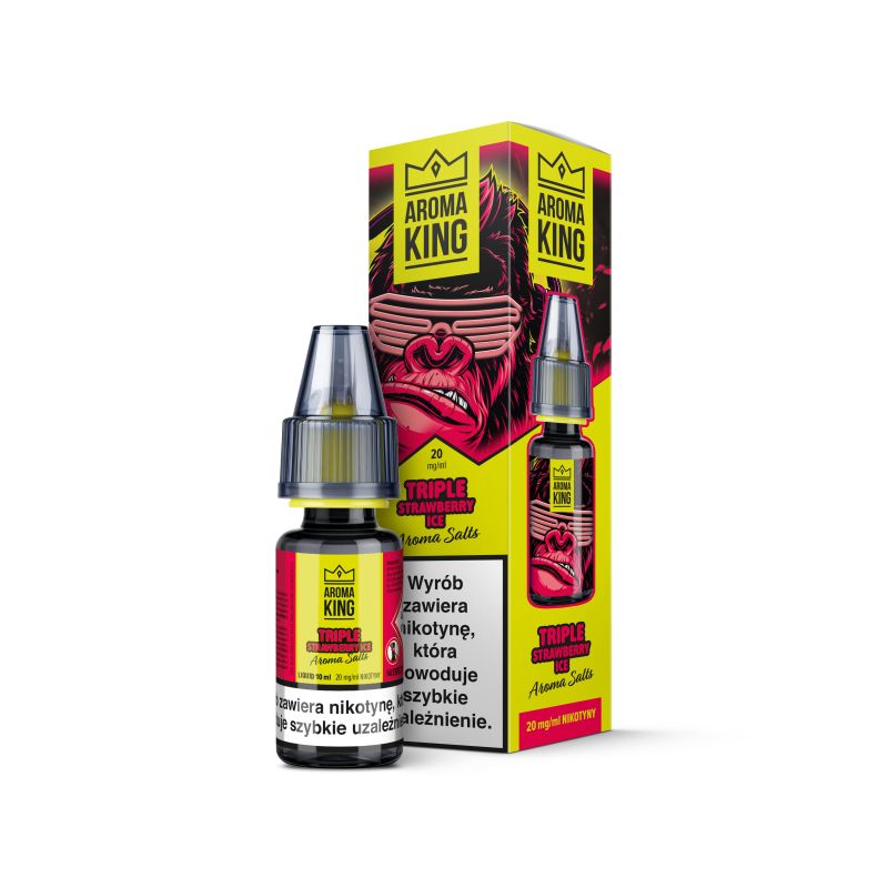 Liquid Aroma King Gorilla Salt - Triple Strawberry Ice 20mg 10ml Bigvapoteur