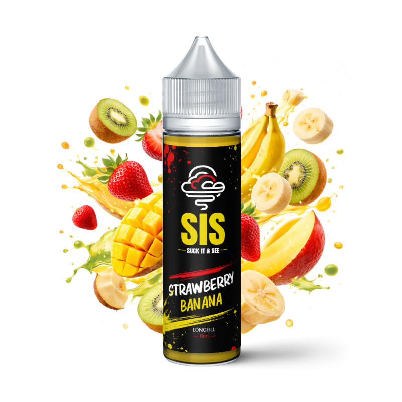 SIS Strawberry Banana Longfill 6/75ml Bigvapoteur
