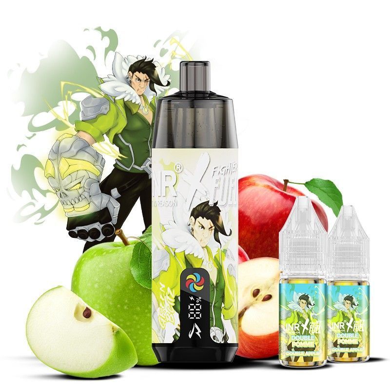 JNR x Fighter Fuel Shisha Plus 28K 20mg + 2 E-Liquids 10ml – Green Blitz Bigvapoteur