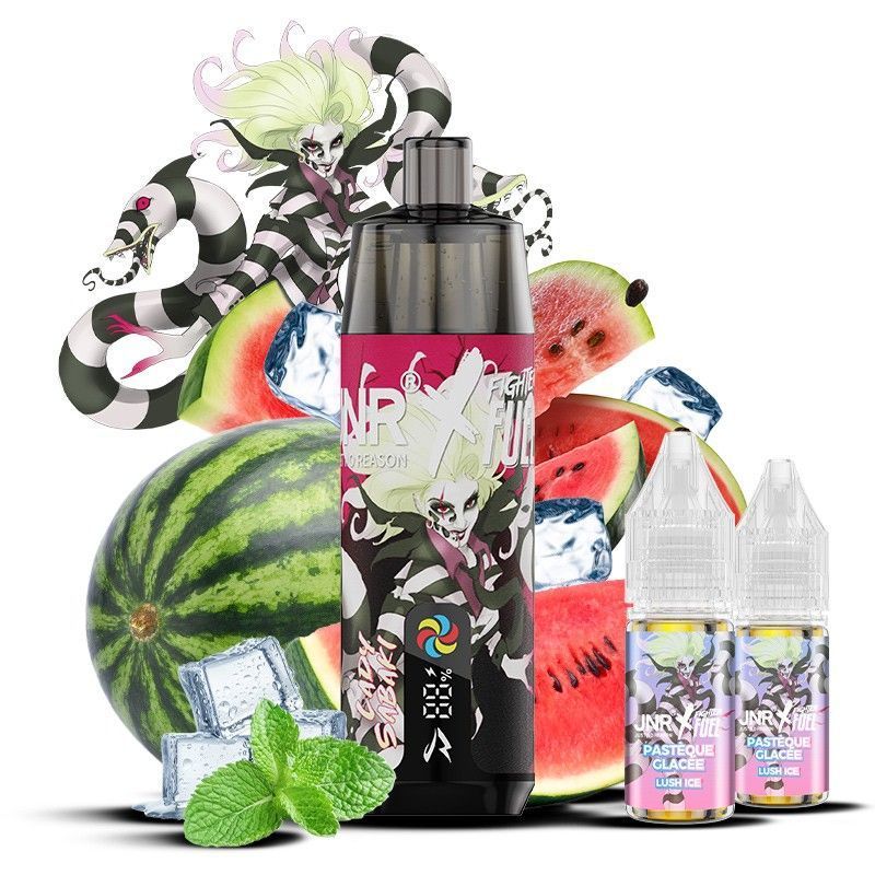Shisha JNR x Fighter Fuel Plus 28K 20mg + 2 E-Liquides 10ml – Lady Sabaki Bigvapoteur