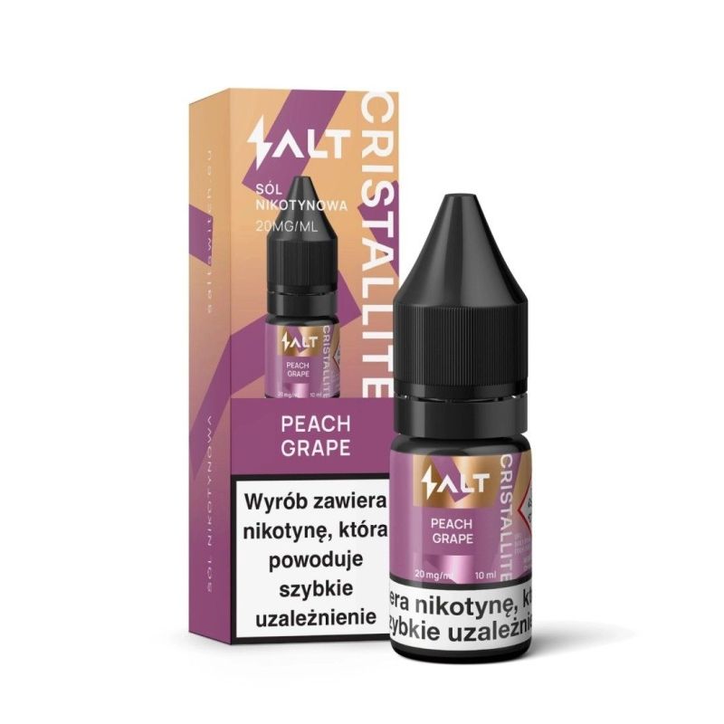E-liquid CRISTALLITE Salt 10ml 20mg - Peach Grape | BigVapoteur