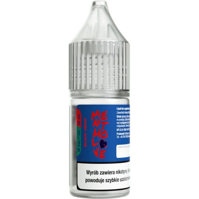 Liquid Mentholove Nicotine - Black Heart 18mg | BigVapoteur