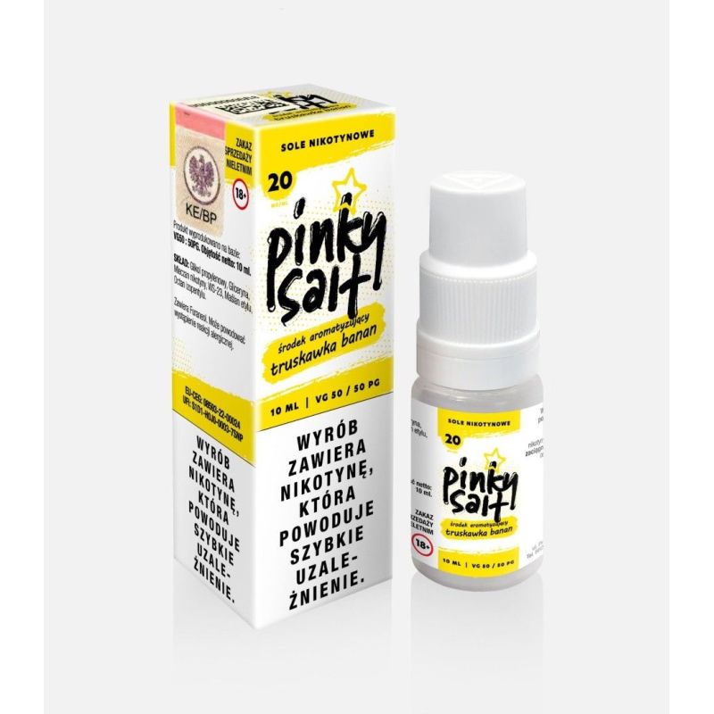 Liquid Pinky Vape Salt - 10ml Truskawka Banan | BigVapoteur