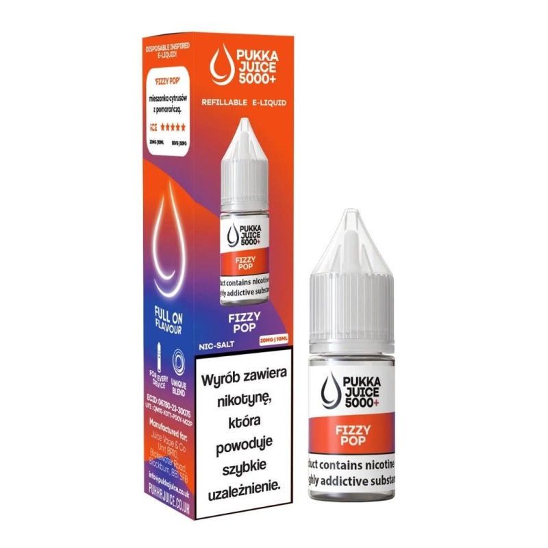 Liquid Pukka Juice Salt 5000 - Fizzy Pop 20mg | BigVapoteur