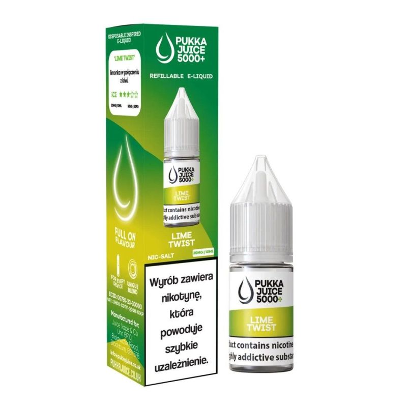 Liquid Pukka Juice Salt 5000 - Lime Twist 20mg | BigVapoteur