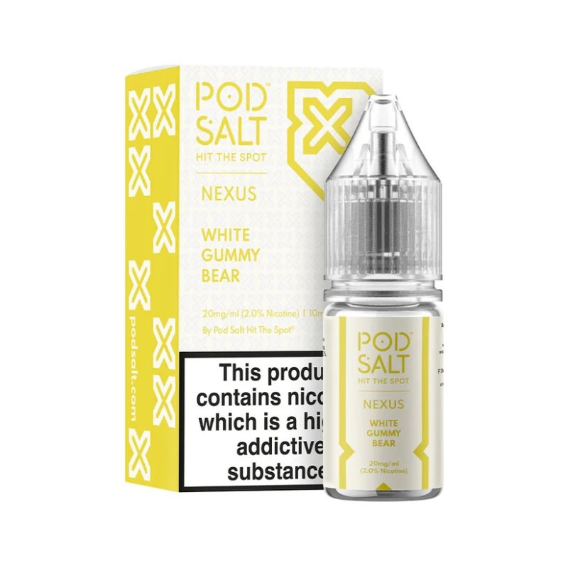 Liquid Pod Salt Nexus White Gummy Bear 10ml 20mg | BigVapoteur