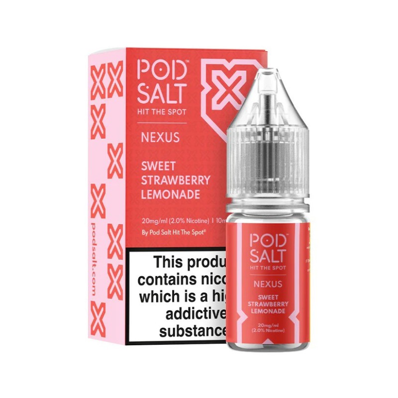 Pod Salt NEXUS 20mg 10ml - Sweet Strawberry Lemonade | BigVapoteur