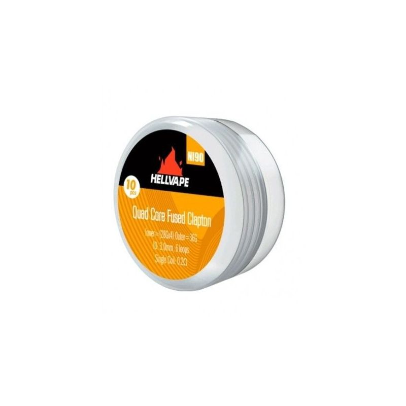 Hellvape - NI90 Quad Core Fused Clapton 0.2 ohm 10 pcs | BigVapoteur