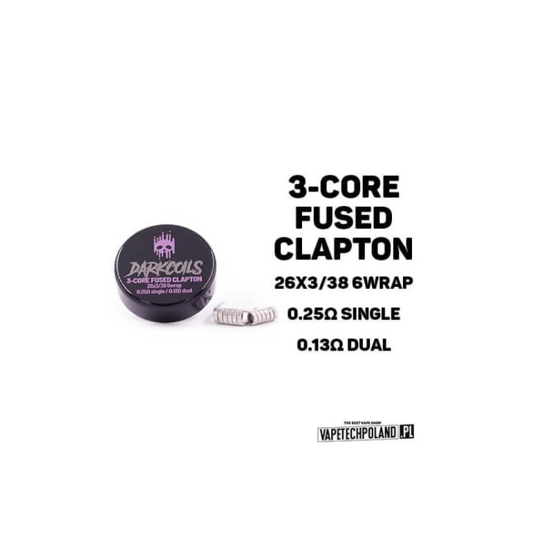 Résistance DARK COILS - 3-CORE FUSED CLAPTON (2pcs) | BigVapoteur