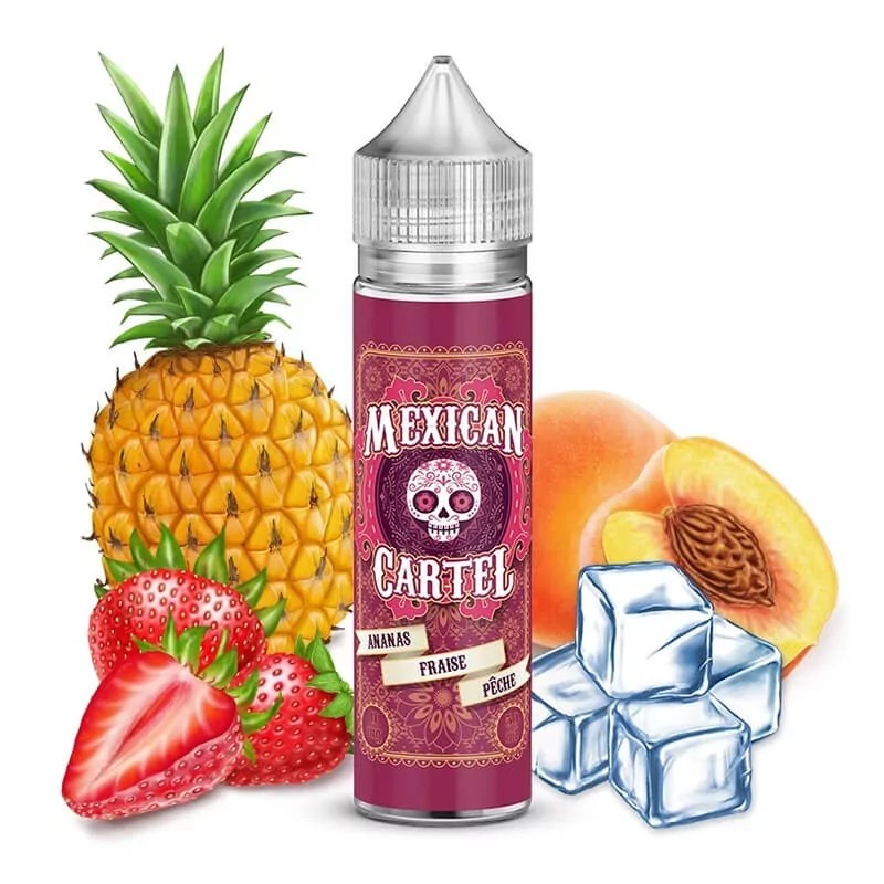 Premix Mexican Cartel - Ananas Fraise Pêche 50/60ml | BigVapoteur