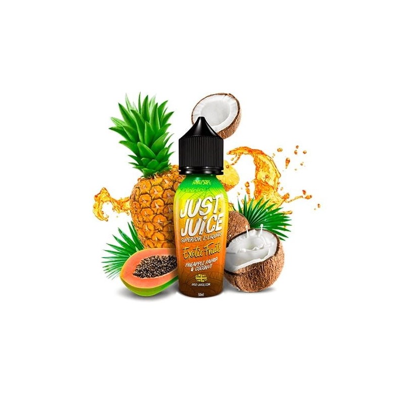Premix Just Juice Fruits Exotiques - Ananas, Papaye & Noix de Coco 50/60ml | BigVapoteur