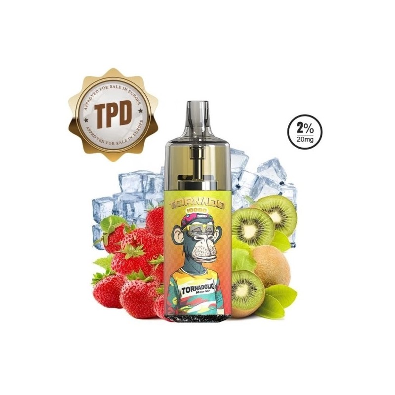 Tornado 10000 Puffs 20mg - Strawberry Kiwi Ice | BigVapoteur