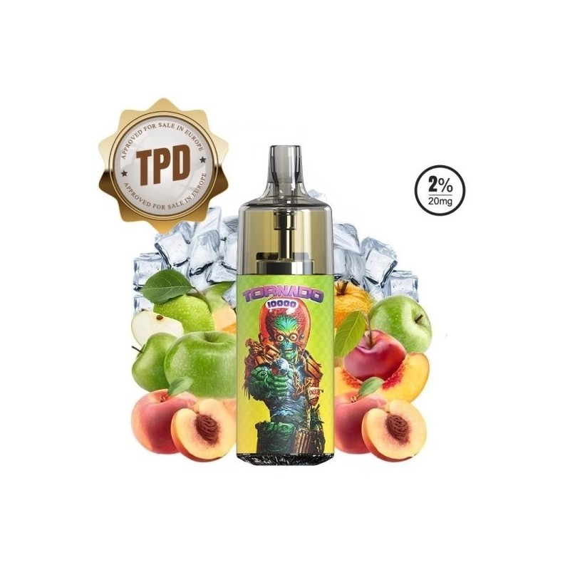 Tornado 10000 Puffs 20mg - Apple Peach Ice | BigVapoteur