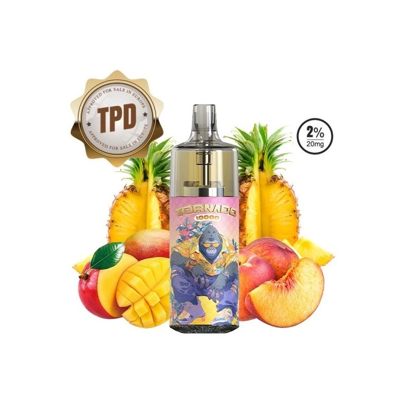 Tornado 10000 Puffs 20mg - Peach Mango Pineapple | BigVapoteur