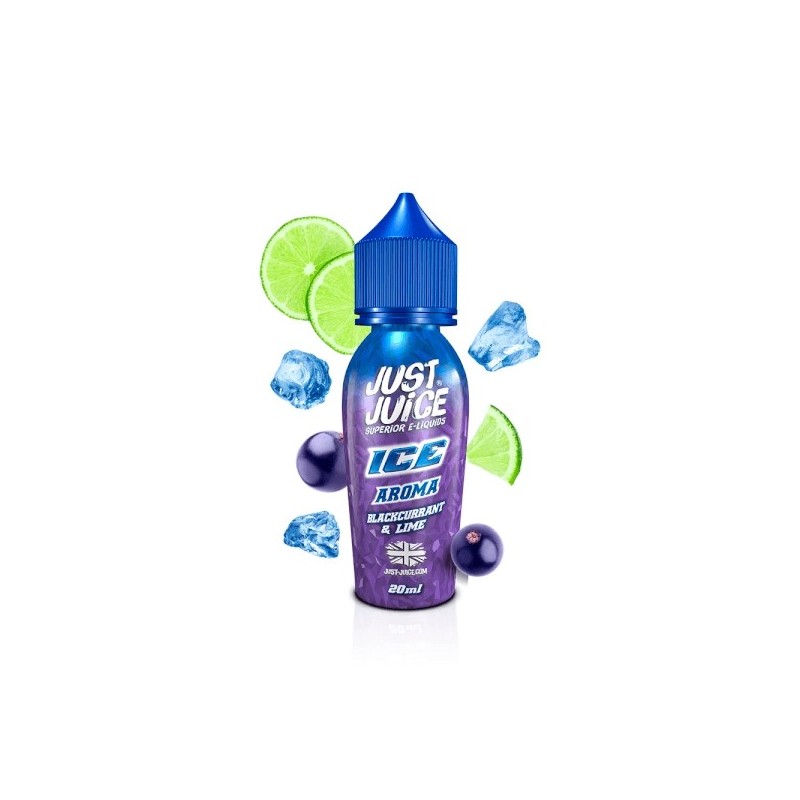 Longfill Just Juice Ice - Blackcurrant and Lime 20/60ml | BigVapoteur