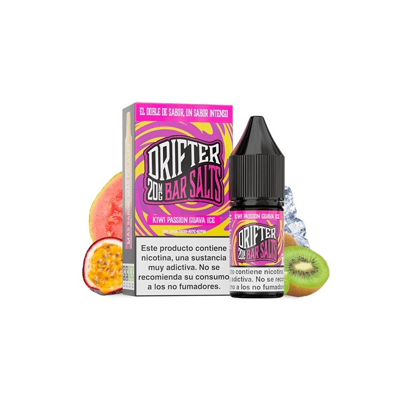 E-liquide Drifter Bar Salts Kiwi Passion Guave Glacé 20mg 10ml | BigVapoteur