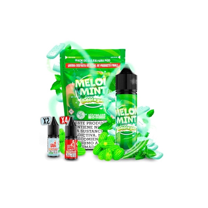 Longfill Oil4vap - Melon Mint (Pack) 16/60ml | BigVapoteur