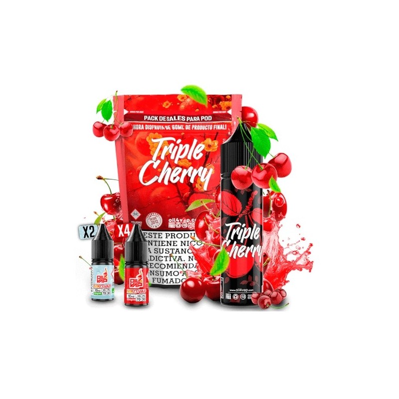 Longfill Oil4vap - Triple Cherry (Pack) 16/60ml | BigVapoteur