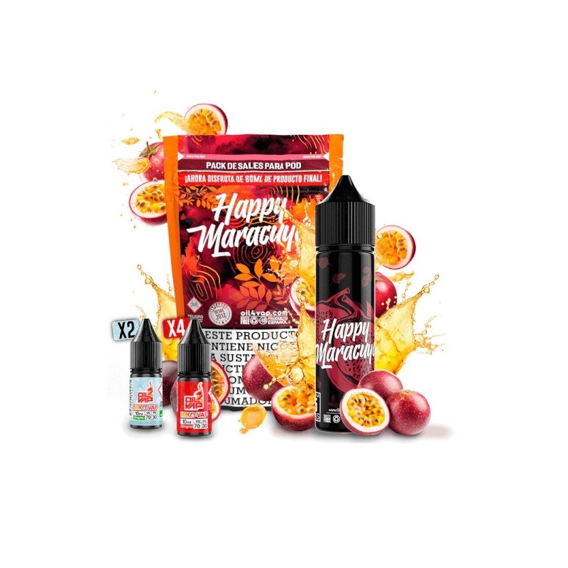 Longfill Oil4vap - Happy MaracuyÁ (Pack) 16/60ml | BigVapoteur