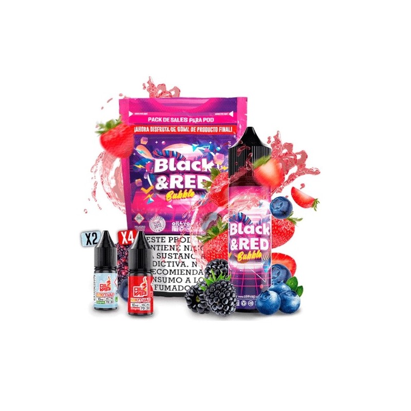 Longfill Oil4vap - Black And Red Bubblegum (Pack) 16/60ml | BigVapoteur