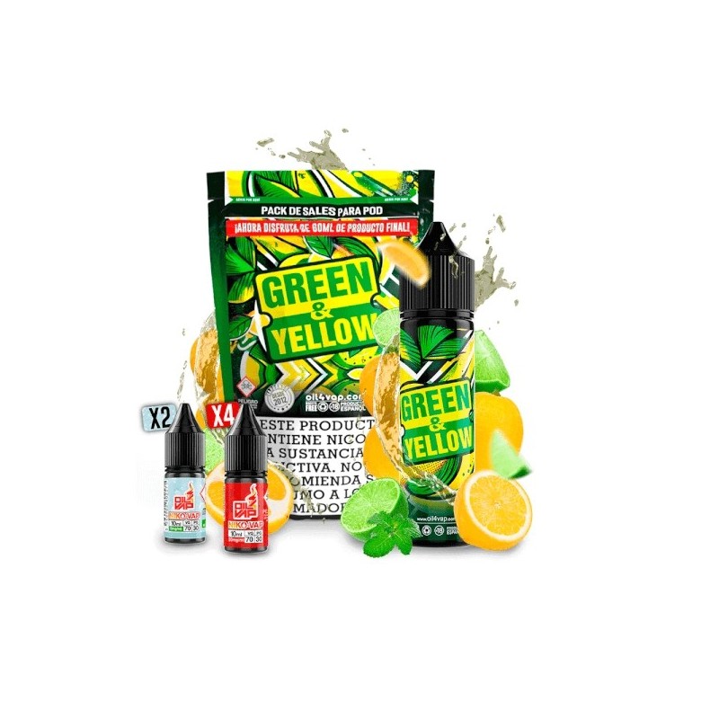 Longfill Oil4vap - Green & Yellow (Pack) 16/60ml | BigVapoteur