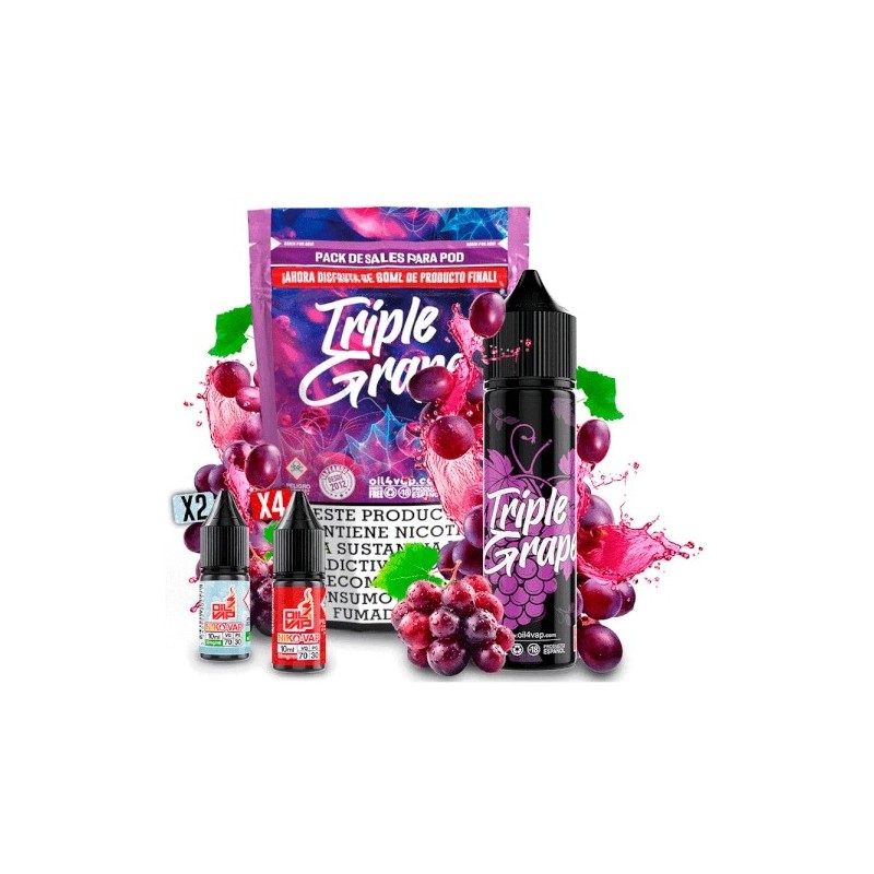 Longfill Oil4vap - Triple Grape (Pack) 16/60ml | BigVapoteur