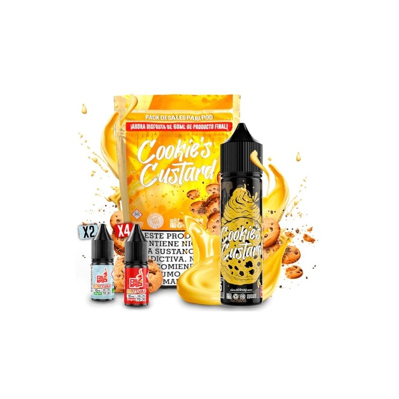 Longfill Oil4vap - Cookie Custard (Pack) 16/60ml | BigVapoteur