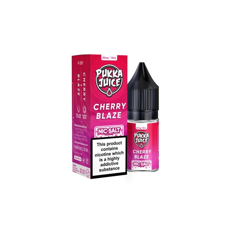Liquid Pukka Juice Nic Salt 10ml - Cherry Blaze 20mg | BigVapoteur
